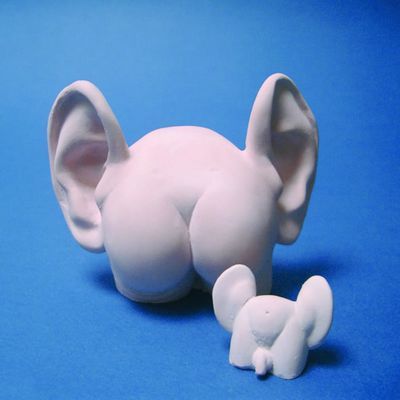Rabo com orelhas masculino pequeno 3cm